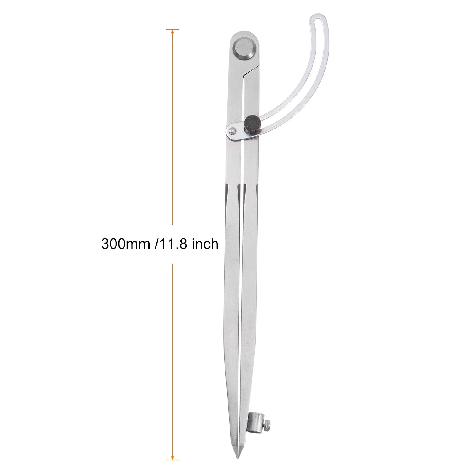 Uxcell Wing Divider Compass 12 Inch 300mm Adjustable Lockable Compass with Pencil Holder for Geometry Drawing