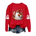 thumbnail image 5 of Halloween Sweatshirts for Women 2025 Long Sleeve Crewneck Cute Boo Ghost Graphic Sweatshirt Pullover Tops, 5 of 6