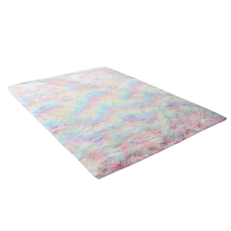 4 x 5.3 Feet HEBE Shaggy Area Rugs Fluffy Living Room Carpet Bedroom Fur Rug Anti-Skid Child Playing Mat Nersery Rug Shag Accent Rug Home Decor