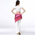 thumbnail image 3 of IUJSOY Belly Dance Scarf with Tassels Sequins Triangle Coins Wrap Skirt Music Festival Clothing, 3 of 5