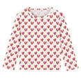 thumbnail image 6 of VKOYWKM Girls Valentine's Day Blouses Long Sleeve Crew Neck Tops Heart Print Holiday Shirts, 6 of 7