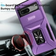 thumbnail image 2 of Dteck for Google Pixel 7 Case with Slide Camera Cover,Magnetic Rotated Kickstand Rubber Case Hard PC Camera Protection Military Grade Shockproof Heavy Duty Protective Cover,Purple, 2 of 8