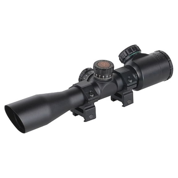 TruGlo Tru-Brite Xtreme Compact 4x32mm Rifle Scope W/ Rings, Red/Green Illuminated Mil-Dot Reticle, TG-