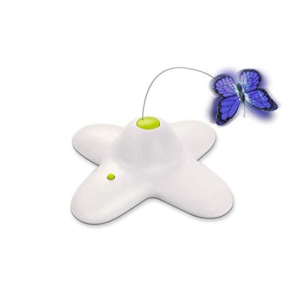 All for Paws Interactive Flutter Bug Cat Butterfly Toy with Two Replacements Kitten Toys for Indoor Cats