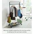 thumbnail image 3 of Yamazaki Home Kids' Rolling Coat Rack, Black, Steel, Supports 35.2 pounds, Wheels, 3 of 7