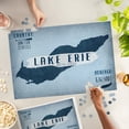 thumbnail image 2 of Lantern Press 1000 Piece Jigsaw Puzzle, Lake Erie, United States, Lake Essentials, Shape, Acreage and County, 2 of 5