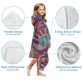 thumbnail image 7 of Multicolor Paisley and Floral Pattern Hooded Bath Towel，60"x35" for Ages 3 To 12 Kids, Quick Dry Lightweight Soft Microfiber Hood Beach Towel Cover Up for Kids, 7 of 7