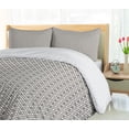 thumbnail image 5 of Ambesonne Victorian Duvet Cover Sets, Intricate Geometric Round, 2-King, Coconut and Dark Grey, 5 of 6