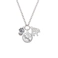 thumbnail image 2 of Delight Jewelry Silvertone Mermaid & Lobster Spinner Let Things Go Fall Zoey Charm Necklace, 28", 2 of 4