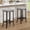 Gray, variant on 24.6 Inch Bar Stools, Set of 4 Bar Chairs, Premium Faux Leather Barstools with Irregular Legs, Compact Counter Stools for Small Spaces, for Kitchen, Dining Room, Cafe, Easy Assembly, Black