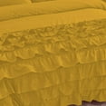 thumbnail image 6 of DNG Creations 3 Piece Vintage Ruffle Duvet Cover 100% Egyptian Cotton, 800 Threads Count - With Zipper & Corner Ties ( Oversized King - Solid Gold ), 6 of 7