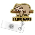 thumbnail image 1 of Funny Sloth Retractable Badge Reel Holder For And Students | Durable Nylon Clip ID Card Accessory, 1 of 7