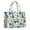 Blue Football Game, variant on Large Capacity Tote Bag,Blue Baseballs and USA Flags Pattern Handbag Fashion Luxury Tote Bag,15.7"x13"x 5.1" Inches,Laptop Compatible