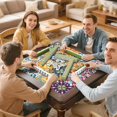 thumbnail image 7 of Extra Large Boho Design Mahjong Mat 31.5 Inch Square Rubber Table Cover Features Non-Skid Bottom for Stability and Noise Reduction for Tiles and Cards, 7 of 7
