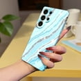 thumbnail image 3 of SKLYDDI Light Blue and Silver Marble for Galaxy S21+ 5G Case - Abstract Flowing Lines, TPU, Flexible, Aesthetic, Cute, 3 of 7