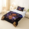 thumbnail image 2 of Castle Fairy Dreamy Woman Wearing Wide Brim Hat Twin Comforter Sets 2pcs,Gradient Butterfly Bedding Set,Purple Blue Yellow,1 Comforter and 1 Pillowcase, 2 of 6