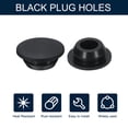 thumbnail image 3 of 10pcs Hole Plug 7/16 Inch (11mm) Button Plugs Fit for 10mm Hole, Snap in Locking Hole Tube Plug Gel, Black, 3 of 6
