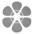 thumbnail image 6 of 6 Pack Guitar Picks Plectrums Black And White Stripe Guitar Pick Guitar Picks for Women Men Beginner Guitar Palyers, 6 of 7