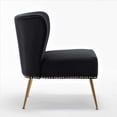 thumbnail image 3 of US Pride Furniture Corisha 25"W Velvet Armless Accent Chair, Black, 3 of 5
