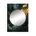thumbnail image 2 of Designart "Aura of Gold and Green in Abstract Marble III" Abstract Marble Mirror Wall Decor - Modern Gold Abstract Large Printed Mirror Wall Decor For Bedroom - 40" x 30" Inch, 2 of 5