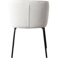 thumbnail image 6 of Avery Set of (2) Dining Chairs in Mist White Performance Fabric with Black Metal Leg by Diamond Sofa, 6 of 7