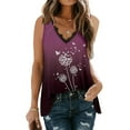 thumbnail image 2 of Blusa sin mangas con estampado de retazos de encaje con cuello en V para mujer Pompotops  lopia999869, 2 of 5