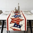 thumbnail image 2 of America Independence Day Patriotism Table Runner 4th of July Party Holiday Tablecloth Decoration 13x72 Inches Red White Blue Star, 2 of 6