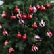 thumbnail image 2 of Adornos navideños, adornos navideños, regalos navideños, adornos navideños, adornos para árboles, 25 bolas navideñas irrompibles rojas y blancas, juego de colgantes, 2 of 8