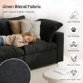 thumbnail image 6 of The Magic Home 118" Sofa Couch, Cloud Modular Sectional Sofa, L Shaped Linen Modern Comfy for Living Room, Apartment, Office, DIY Combination, 4 Seater Black Couch, 6 of 14