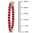 thumbnail image 2 of Everly Women's Garnet 10k Rose Gold Earrings, 2 of 2