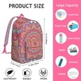thumbnail image 5 of Large Boho Mandala Floral Backpack with Laptop Compartment, Stylish Bookbag for College School, Durable Nylon Daypack for Commute, Perfect Gift, 5 of 5