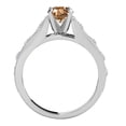 thumbnail image 4 of Aonejewelry 1 Ct. Halo Unique Design Morganite and Diamond Engagement Ring Crafted In 14k Solid White Gold, 4 of 4