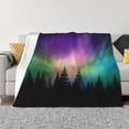 thumbnail image 1 of Fotbe Northern Lights Manta de Franela con Estampado, Manta Ultrasuave para Cama, Sofá, Auto, Hipoalergénica y Antibolitas-60"x50", 1 of 6