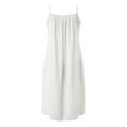 thumbnail image 4 of KEINXS Women‘s Summer Casual Sleeveless Mini Plain Pleated Tank Vest Dresses T-Shirt Dress, 4 of 4