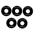 thumbnail image 2 of 5 Pieces Black Toggle Switch Washer w/ White Letters for LP Guitar, 2 of 5