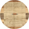 thumbnail image 1 of Ahgly Company Indoor Round Contemporary Orange Abstract Area Rugs, 8' Round, 1 of 6
