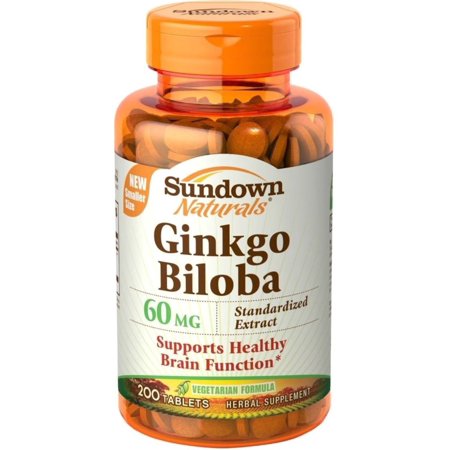 2 Pack - Sundown Ginkgo Biloba, Vegetarian Formula Tablets, 200 ea