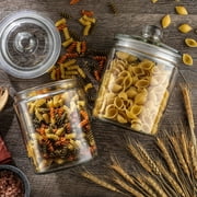 Brightware Glass Storage Jars with Airtight Lids – 63 oz – Set of 2
