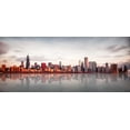 thumbnail image 2 of Kopczynski, Marcin 32x16 White Modern Wood Framed Museum Art Print Titled - Sunrise at Chicago, 2 of 4