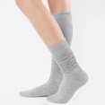 thumbnail image 3 of 3 Pairs Women's Slouch Socks Cotton Knit Knee High Tube Scrunch Sock Size 6-11, 3 of 7