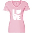 thumbnail image 3 of Inktastic Ohio Love Women's V-Neck T-Shirt, 3 of 5
