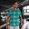 thumbnail image 3 of Wukai Funny Chicken Print Men's Short-Sleeved Mesh T-Shirt,Quick-Dry Short Sleeve Workout T-Shirt-Medium, 3 of 8