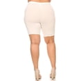 thumbnail image 4 of Women's Plus Size Casual Basic Solid Biker Shorts Pants, 4 of 4