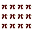 thumbnail image 2 of HOMYL 12 Pieces Christmas Bows for Christmas Tree Christmas Tree Bows for Festival Wine Red, 2 of 8