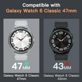 thumbnail image 4 of JETech Screen Protector for Samsung Galaxy Watch Ultra (2025/2024) / 6 Classic 47mm, Tempered Glass Anti-Scratch, HD Clear, 3 Pack, 4 of 6