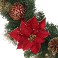 thumbnail image 2 of Holiday Time PL 20 in Plastic Red Poinsettia Wreath Home Decor, 2 of 5