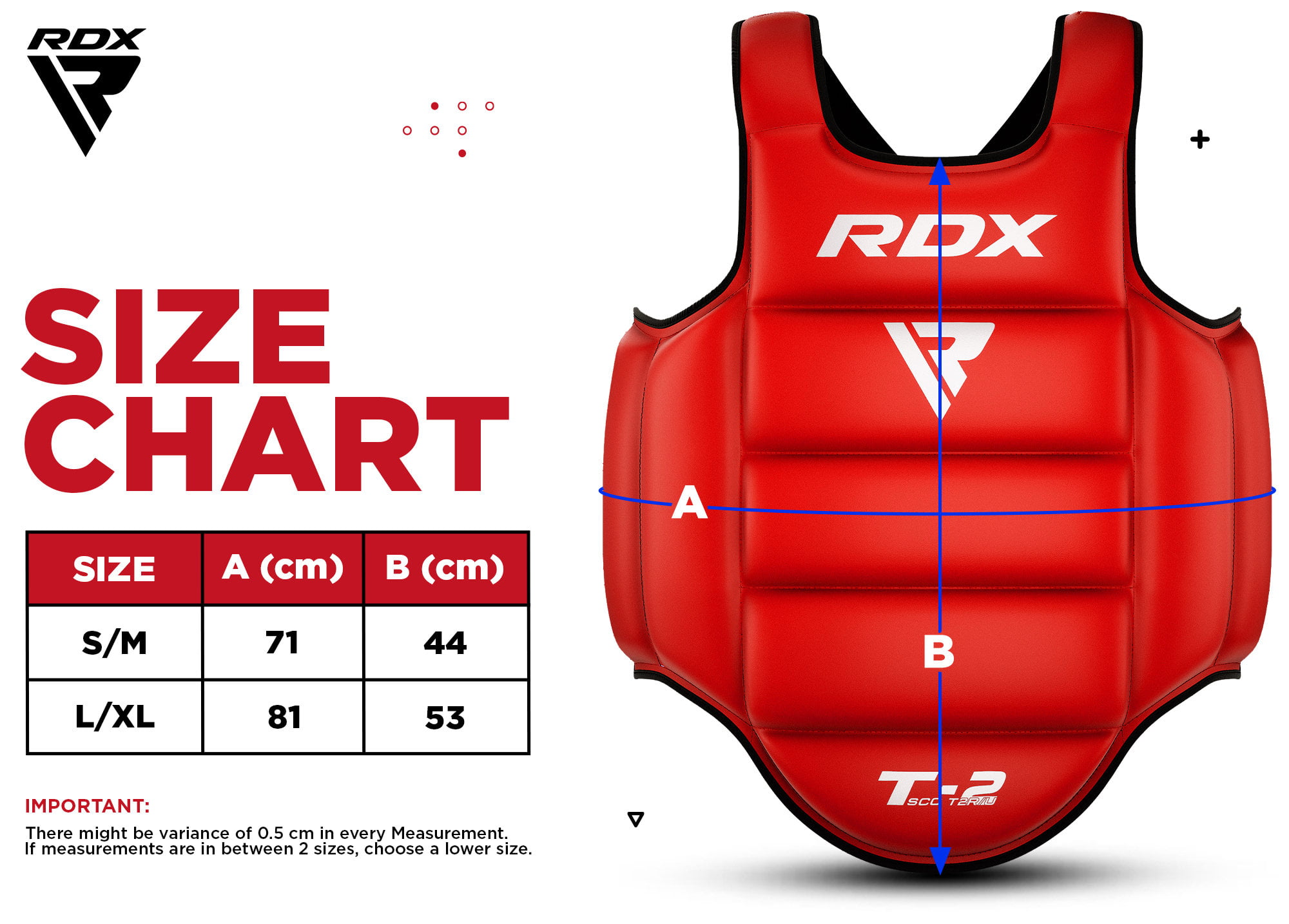 RDX Boxing Protector Chest Guard MMA Body Armour Training Kickboxing Shield Red 