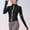Black, variant on Valentine's Day Women Coat Women's Outdoor Running Fitness Exercise Zipper Quick Dry Cardigan Stand Collar Long Sleeve Slim Yoga Jacket
