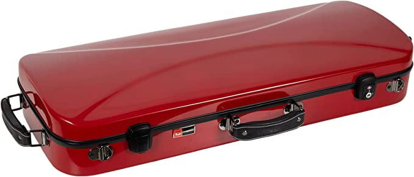 Crossrock Fiberglass Double Case for Two Full-Size Violins with TSA Lock