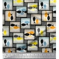 thumbnail image 1 of Soimoi Rayon Fabric Fish Patchwork Printed Fabric 1 Yard 42 Inch Wide, 1 of 1
